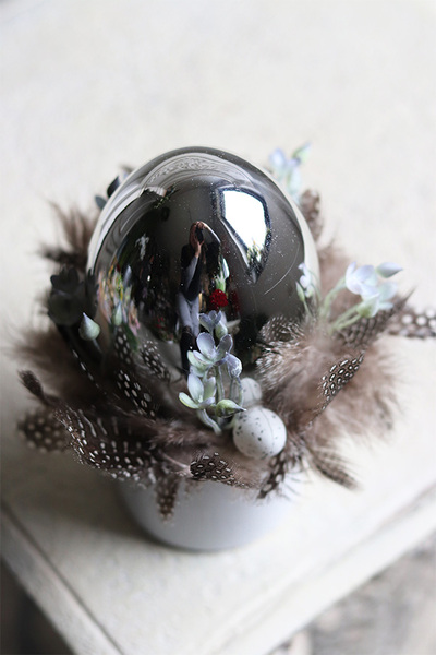 stroik wielkanocny, Kruszyna 2 Srebrne Jajko