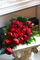 Czerwień Lux, bukiet nagrobny z różami