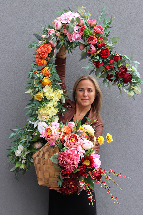 Tęcza Beauty, kolorowa girlanda kwiatowa