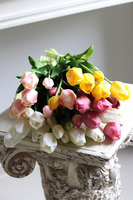 April, bukiet tulipanów silikonowych Czysta Biel