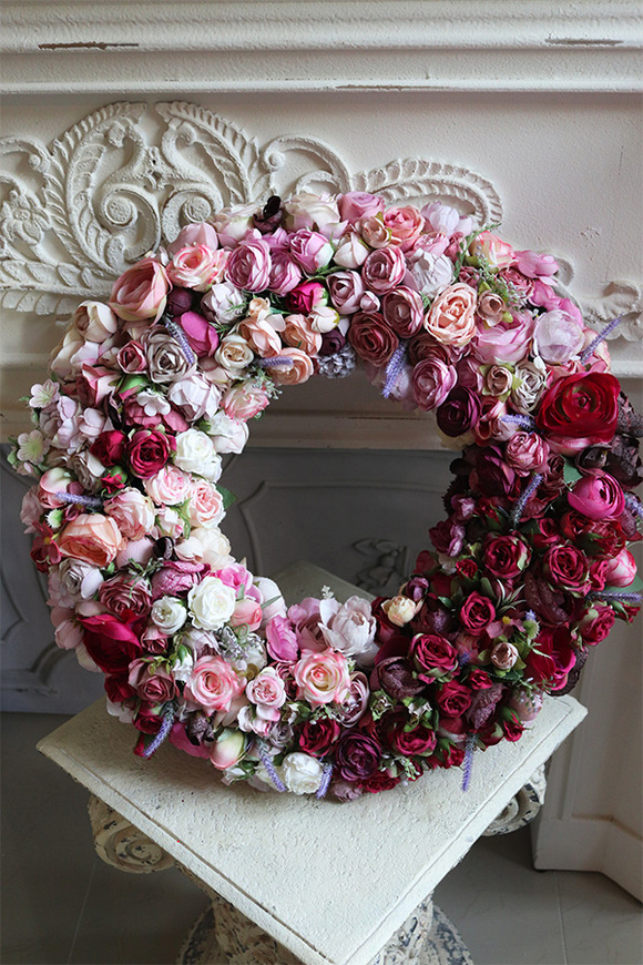 Bella, elegancki wianek na drzwi, śr.50cm