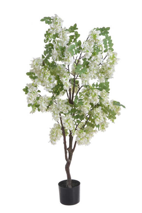 Wisteria Biała, sztuczna roślina drzewo w donicy