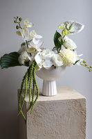 Wedding Day Leori, biała kompozycja w pucharze	