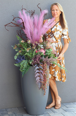 dekoracja jesienna Wrzosy Moko Róż, wym.180cm