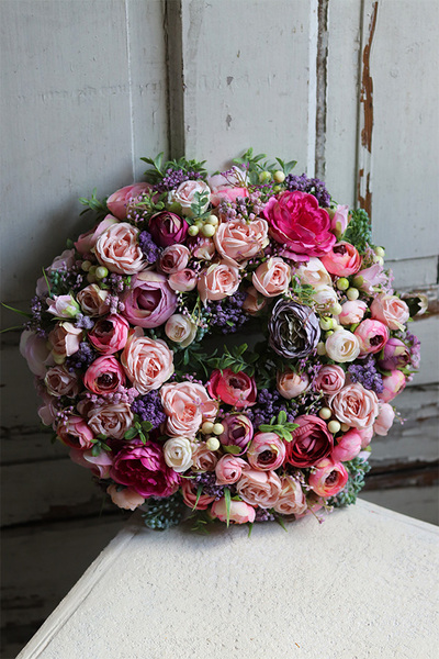 Kaudia, uroczy kwiatowy wianek, śr. 32cm