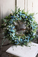 atrakcyjny wianek na Twoje drzwi, Manfredo Blue 2, śr.46cm 