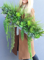 kompozycja Sukulenty do twojej donicy, Hedatia, wym.30x70x10cm