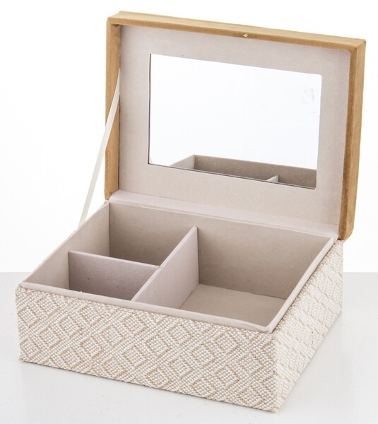 Boho Velurri, stylowe puzderko / szkatułka na biżuterię, wym.9x20x15cm