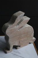 Wood White, drewniany zajączek wielkanocny figurka