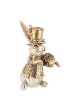 Alicja w Krainie Czarów, figurka królik muzykant A, wys.16cm