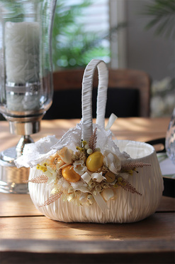 Wiosenne Słońce, dekorowany koszyczek wielkanocny, wys.31cm