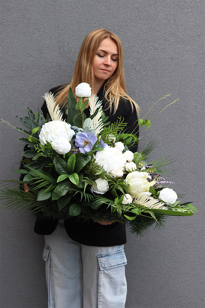 Nelema White 2, komplet dekoracji nagrobnych