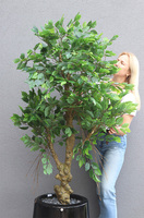 Fikus Benjamin Black, sztuczne drzewko w donicy fiberglass