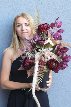 Kreona, bukiet nagrobny we wkładzie, wys.56cm