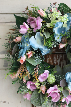 Berda, kolorowy wianek dekoracyjny, śr.33cm