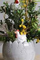 Wykluty, stroik wielkanocny z kurami