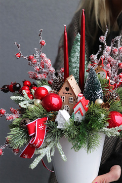 Moko Christmas Small, stroik świąteczny, wys.32cm