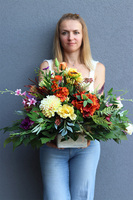 kompozycja w gąbce, bez naczynia, do własnej donicy, Merire, wym.46x65x43cm