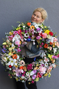 Wiosna Tuż Tuż, duży wianek dekoracyjny, śr.85cm