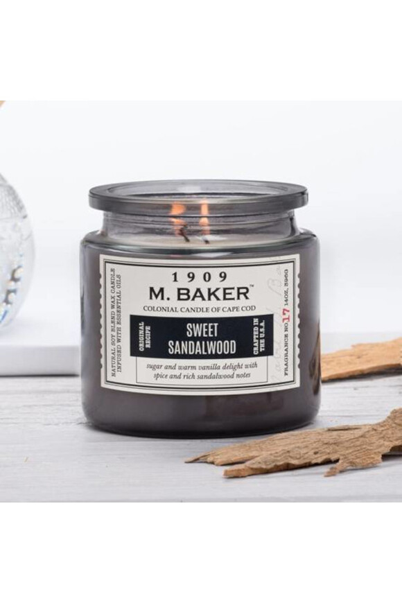 Sweet Sandalwood sojowa świeca zapachowa w szkle M Baker