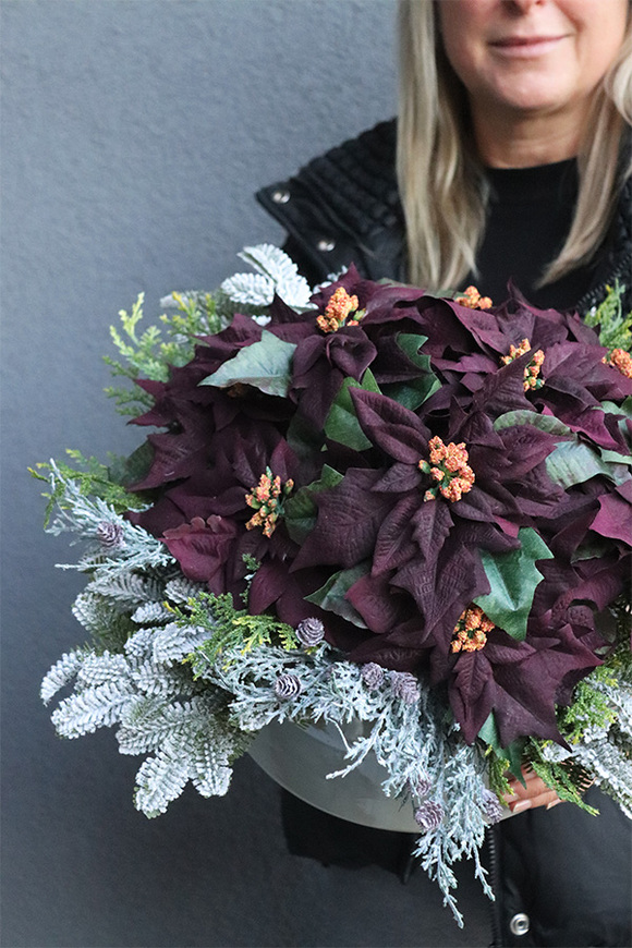 Gwiazda Betlejemska Violet, wysokiej jakości sztuczna roślina