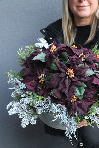 Gwiazda Betlejemska Violet, wysokiej jakości sztuczna roślina