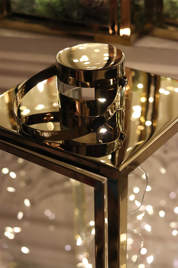 Angelo Christmas Gold, świąteczna dekoracja LED w lampionie