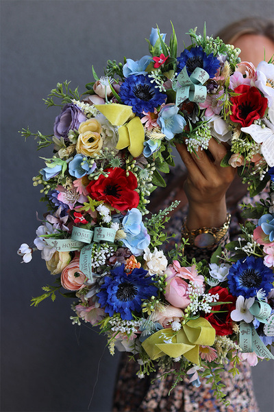 barwny wianek na drzwi Lato w Pełni 2