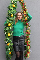 Włoskie Cytryny, zielona girlanda dekoracyjna z owocami