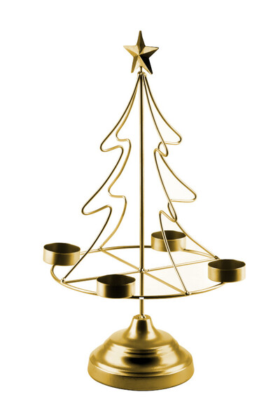 Christmas Glamour, świecznik w kształcie choinki, złoty