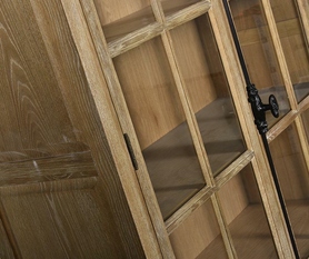 Classic, biblioteka regał z witryną, wym.125x47x230cm