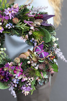 Fioletowy Motylek, wianek na drzwi