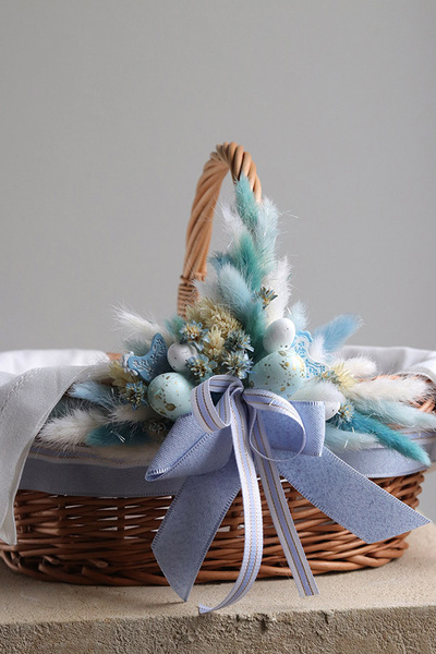 Blueni, dekorowany koszyczek wielkanocny
