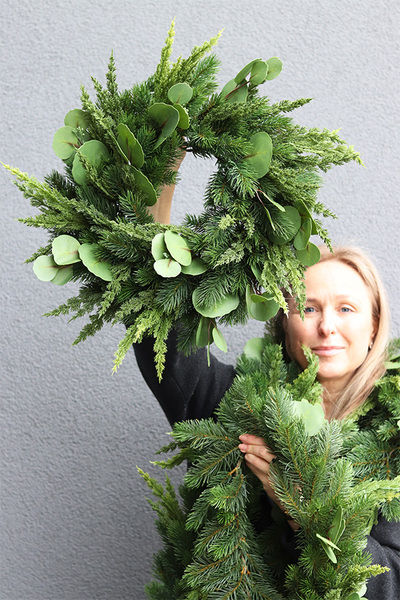 Green Decora New, świąteczny wianek z eukaliptusem