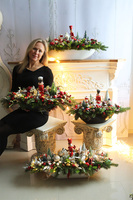 Christmas Estate Laos 2, stroik świąteczny LED, wym.40x83cm