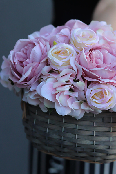 kosz pełen kwiatów, Nestro, wym.27x29cm