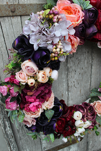 England, elegancki wianek na drzwi, śr.68cm