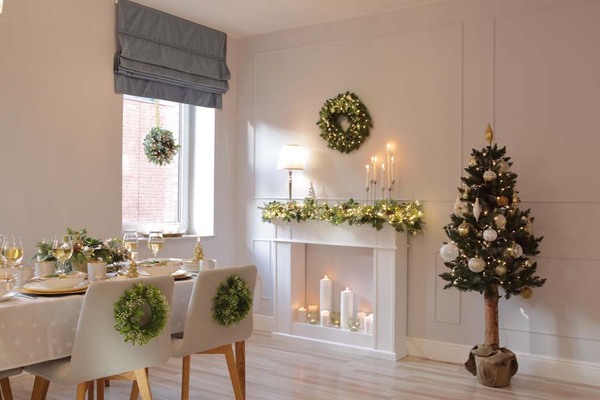 bożonarodzeniowy wianek na drzwi / okno, Święta z Green Canoe, śr.48cm