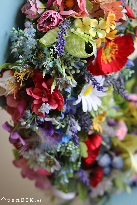 barwny kwiatowy wianek, Majowa Łąka, śr.46cm