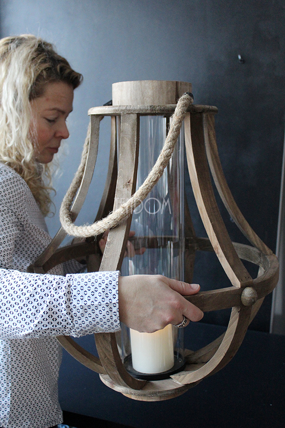 Garden Świecznik pękaty A, lampion, 46x43.5x86cm