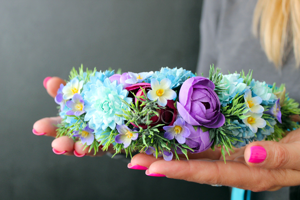 wianek na głowę Blue Flowers, rozmiar uniwersalny, dorosły