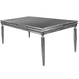 stół do jadalni Glamour Silver Palazzo, wym.200x100x75cm