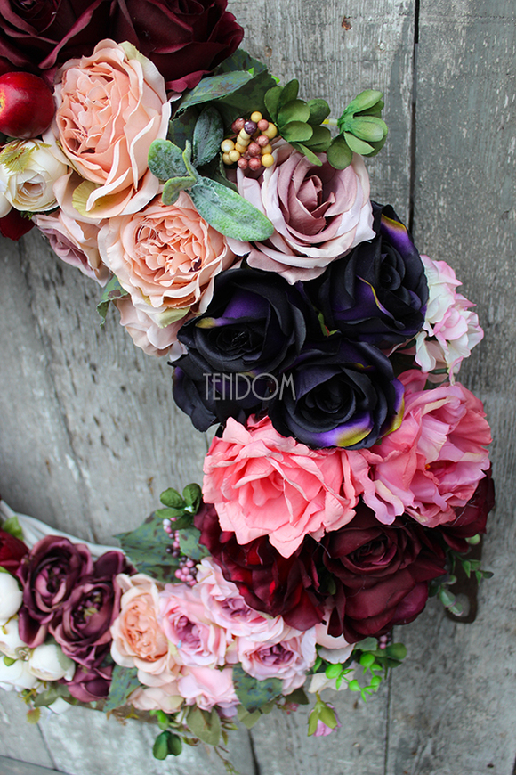 England, elegancki wianek na drzwi, śr.68cm