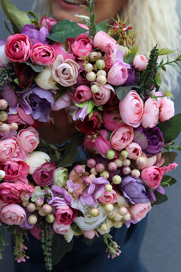 Bella Jesienna New Mini, kwiatowy wianek na drzwi, śr.25cm