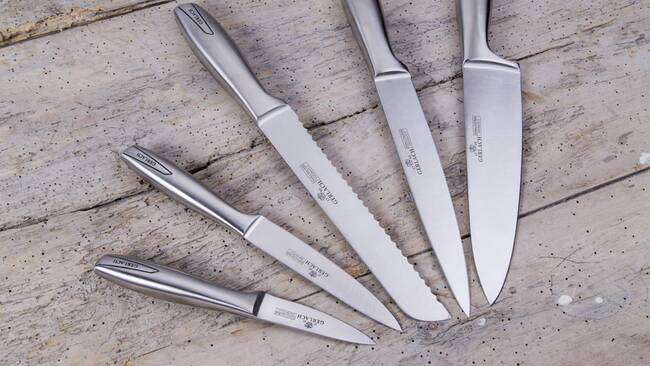 Modern zestaw 5 noży w czarnym bloku 