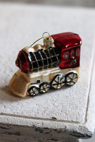 Baśniowe Święta, szklana bombka bożonarodzeniowa, lokomotywa, wym.7x10x4cm