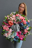 bardzo bogaty wianek na drzwi, Caryca Katarzyna Supra, śr.57cm 