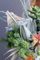 flowerbox marynistyczny z żaglówkami, Wybrzeże, wym.55x47cm