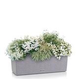 Balconera Stone, elegancka donica z nawadnianiem, szara, dł.50cm