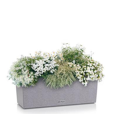 Balconera Stone, elegancka donica z nawadnianiem, szara, dł.50cm